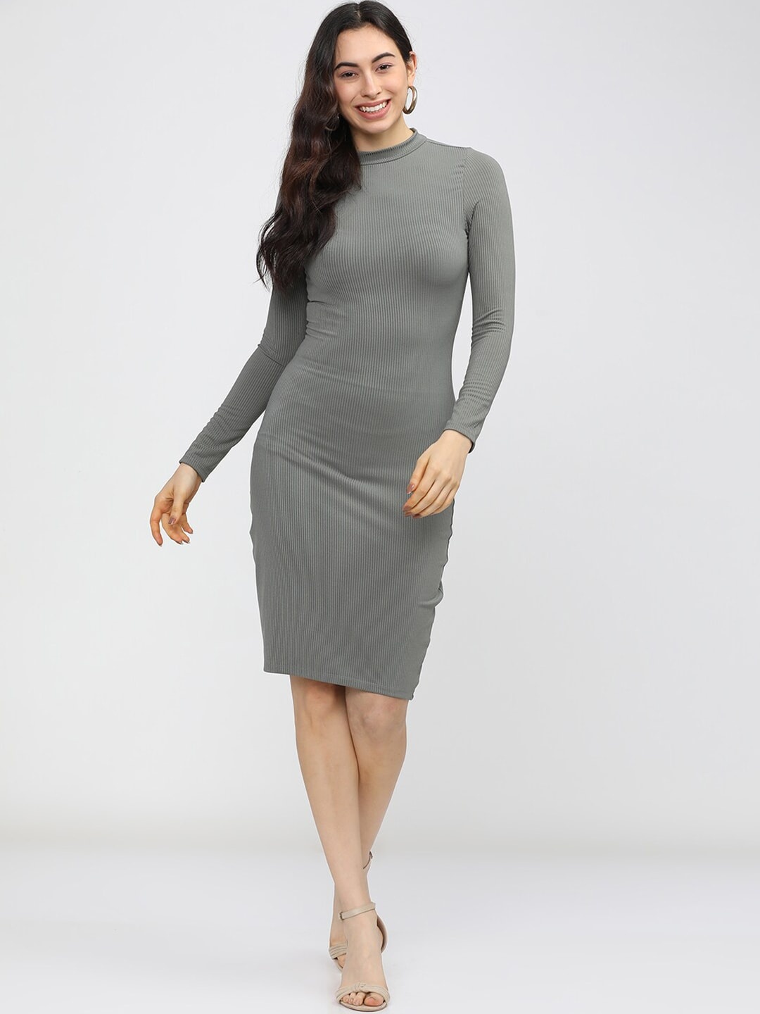 

CHIC BY TOKYO TALKIES Grey Bodycon Dress