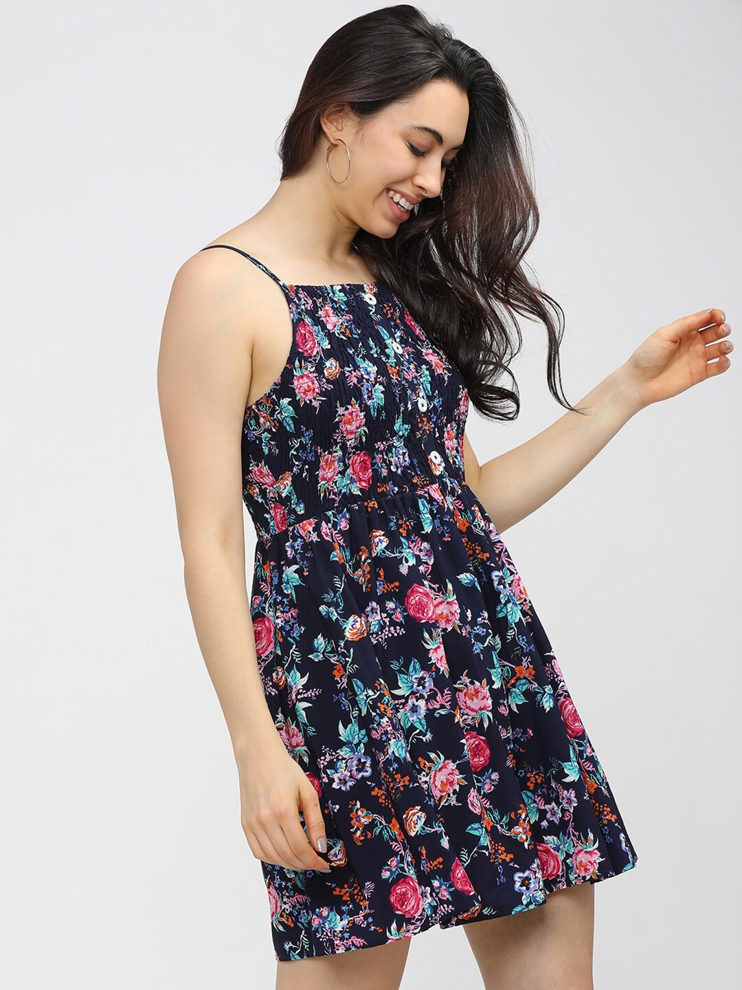 

Tokyo Talkies Purple Floral Mini Dress
