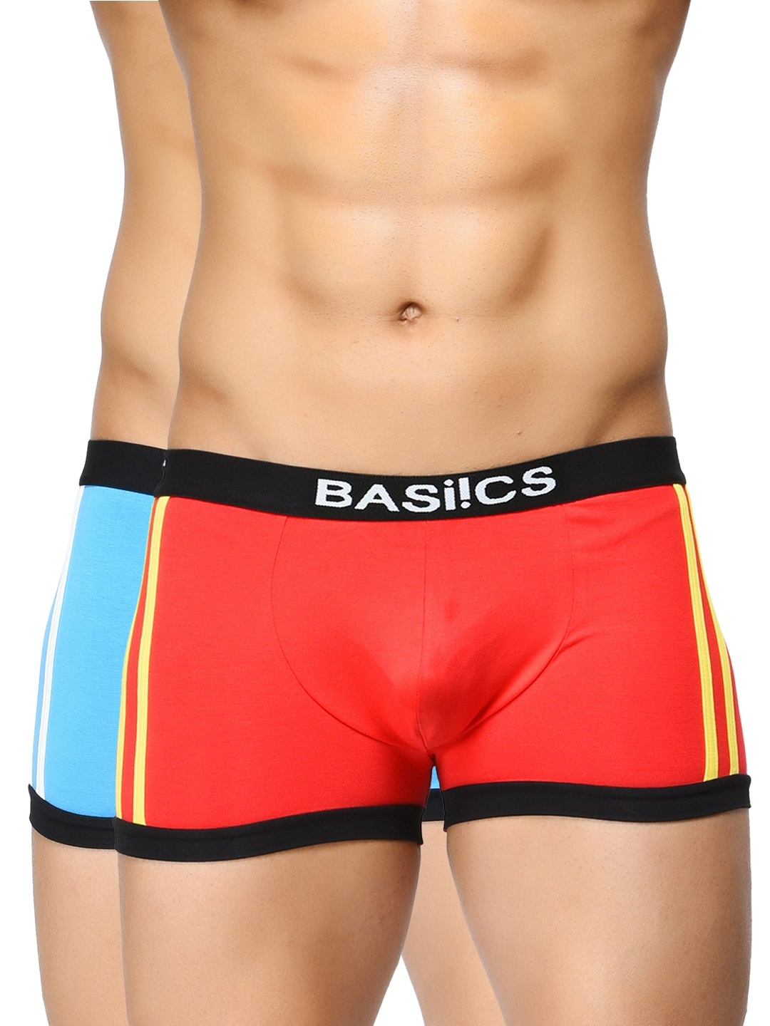 

BASIICS by La Intimo Men Pack of 2 Trunks BCSTR010B013, Red