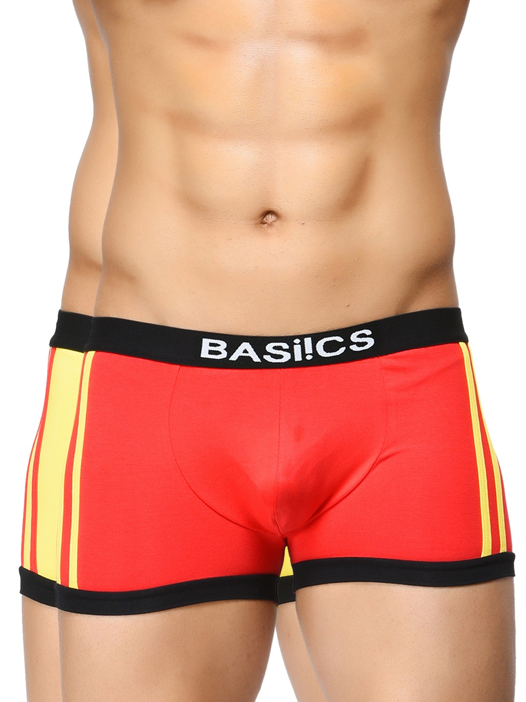 

BASIICS by La Intimo Men Pack of 2 Trunks BCSTR010B036, Red