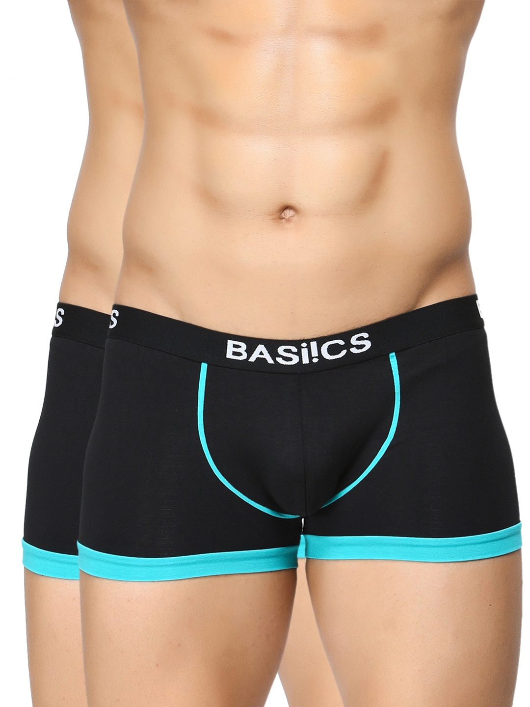 

BASIICS by La Intimo Men Pack of 2 Trunks BCSTR020B022, Black