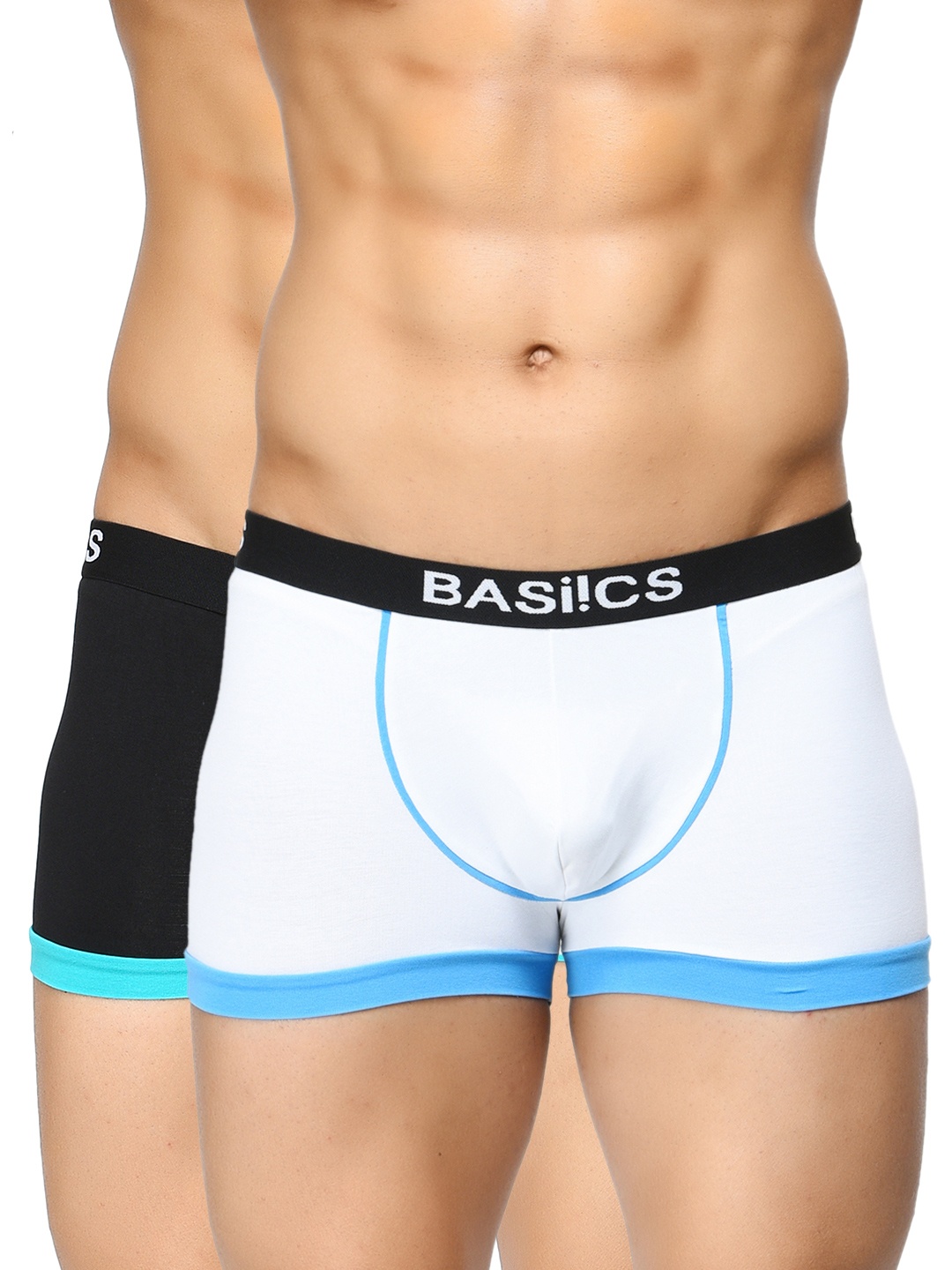 

BASIICS by La Intimo Men Pack of 2 Trunks BCSTR020B025, Black