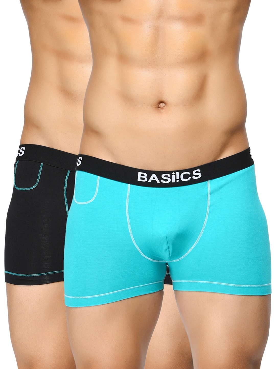 

BASIICS by La Intimo Men Pack of 2 Trunks BCSTR030B024, Blue