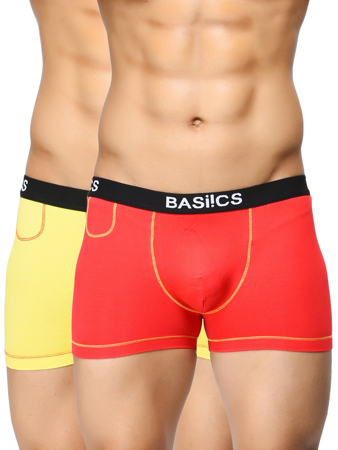 

BASIICS by La Intimo Men Pack of 2 Trunks BCSTR030B036, Red