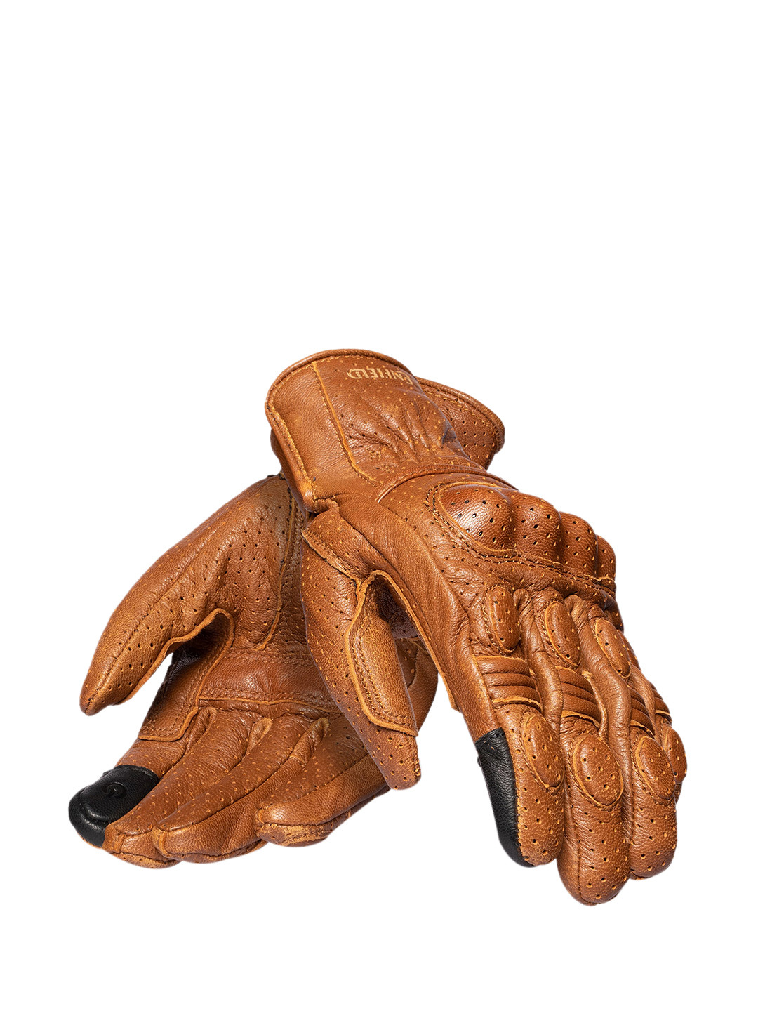 

Royal Enfield Women Brown & Black Textured Vintage Riding Gloves