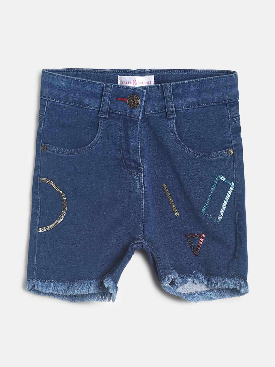 

TALES & STORIES Girls Blue Denim Shorts