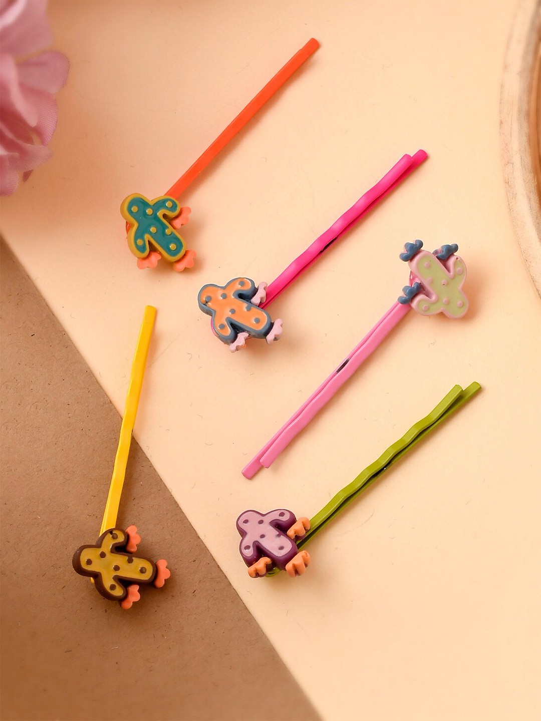 

Silvermerc Designs Girls Set of 5 Multicolored Bobby Pins, Multi