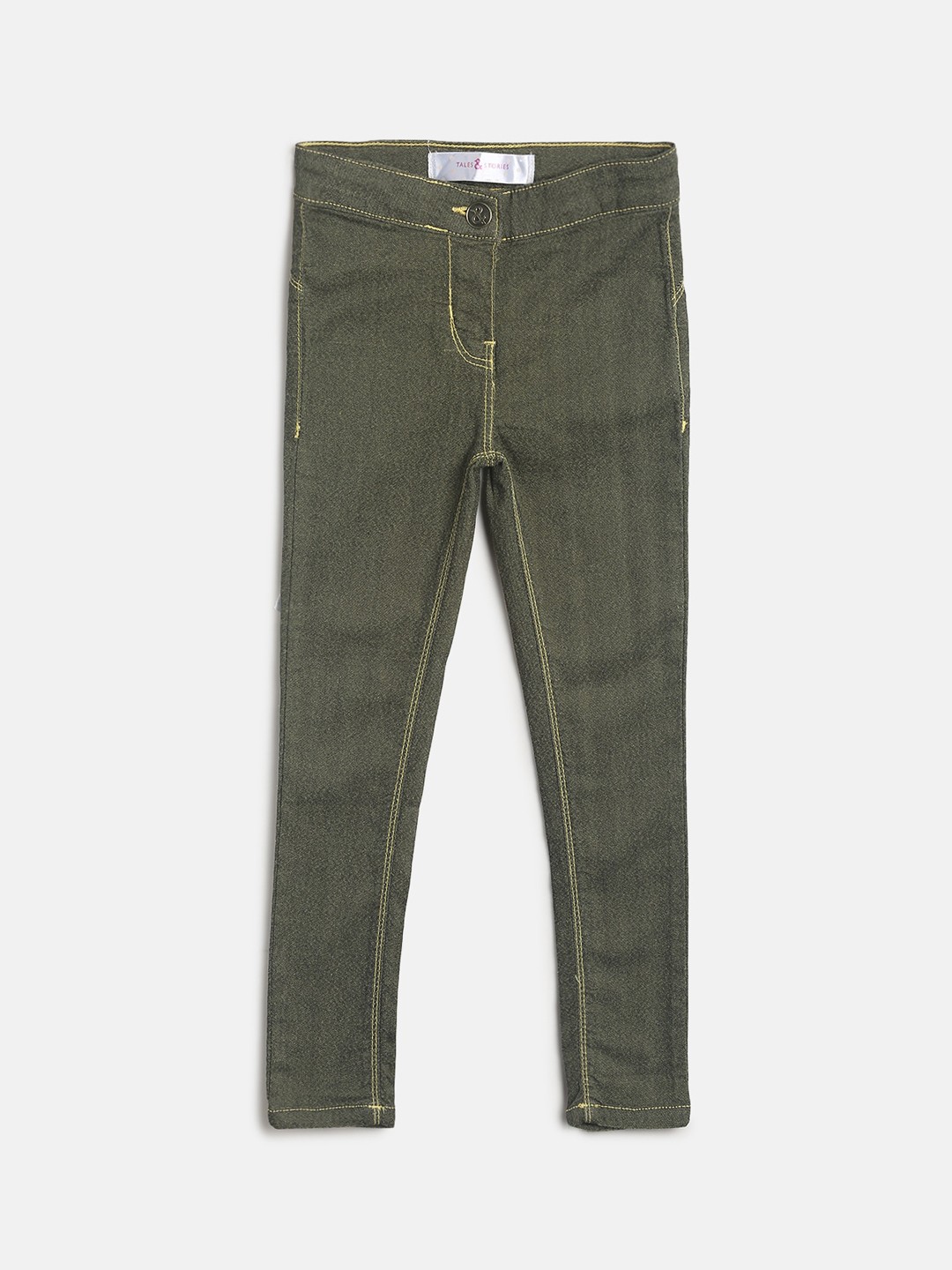 

TALES & STORIES Girls Mustard Slim Fit Stretchable Jeans