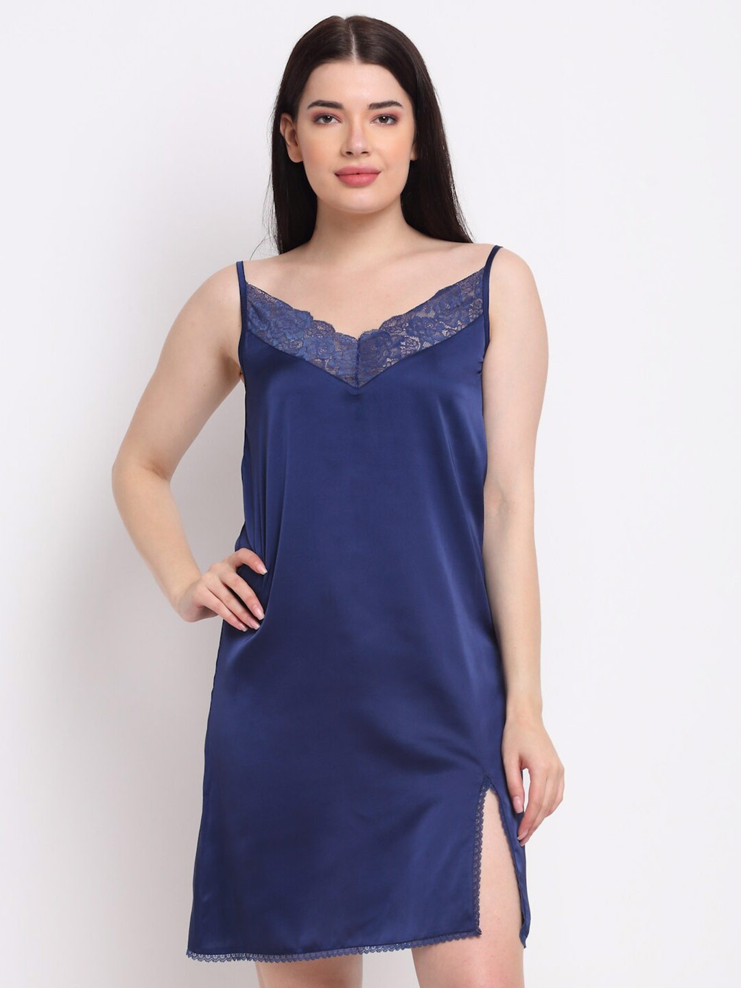 

EROTISSCH Blue Satin Baby Doll