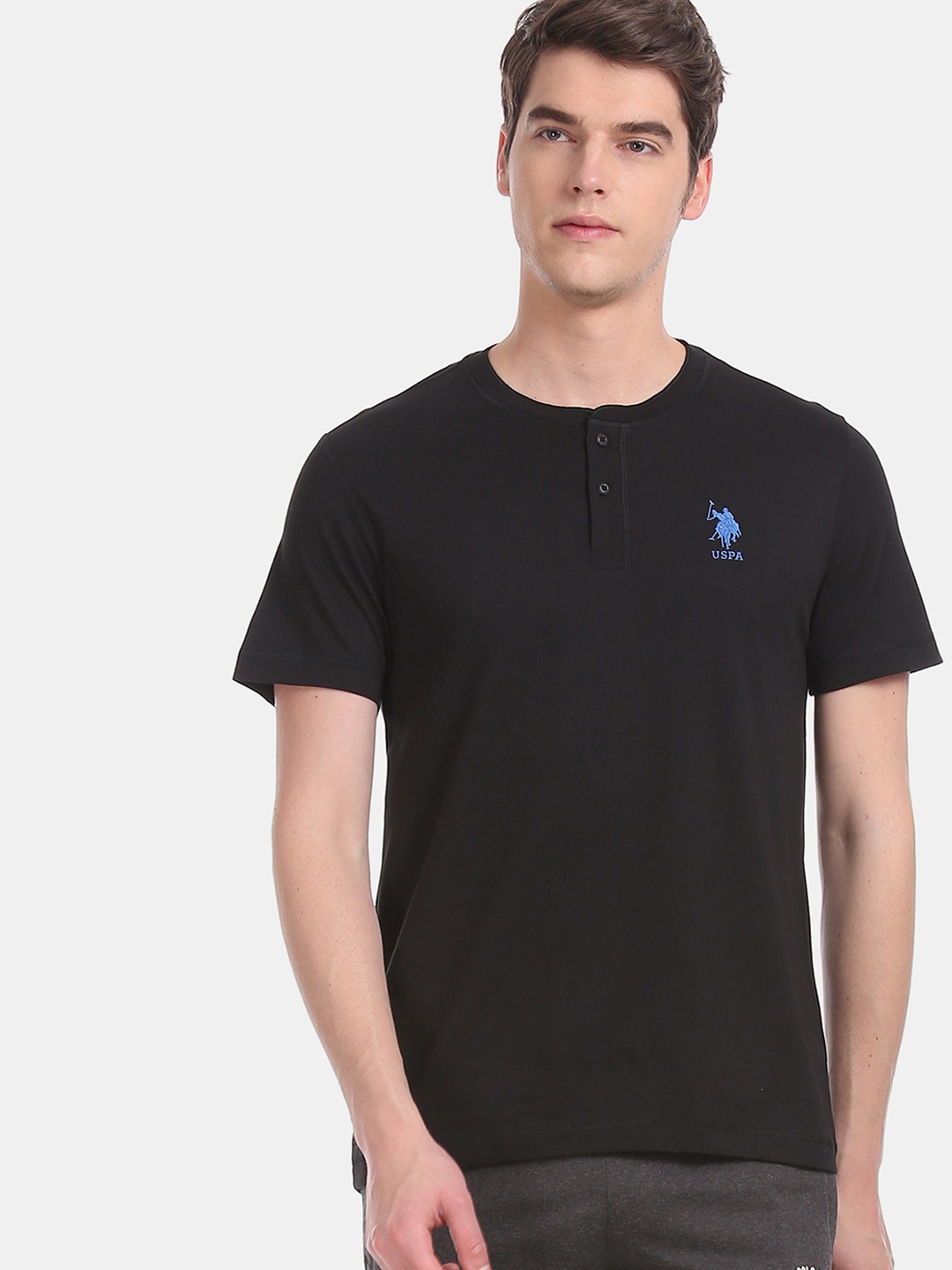 

U.S. Polo Assn. Men Black Lounge T-shirt