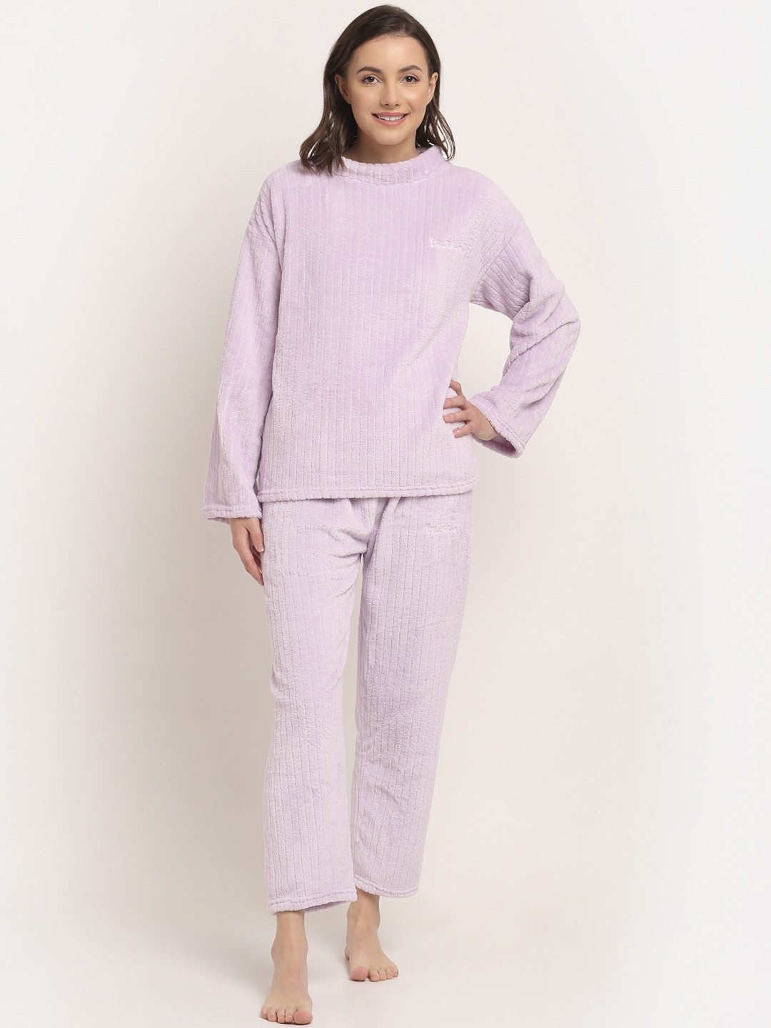 

TAG 7 Women Lavender Night suit