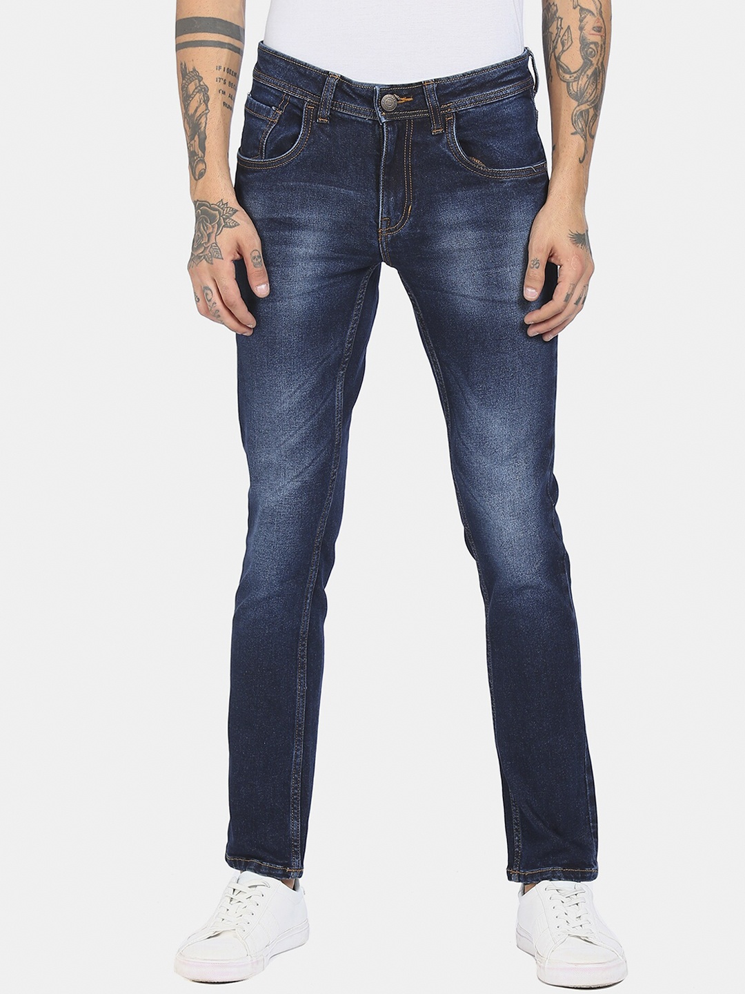 

Cherokee Men Blue Heavy Fade Jeans