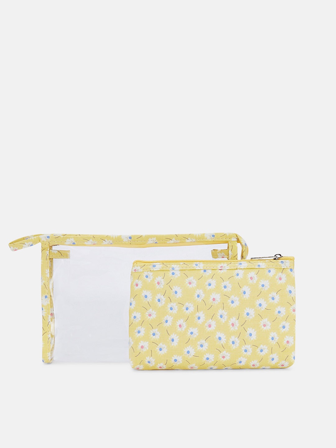 

Forever Glam by Pantaloons Yellow Printed Set of 2 Travel Pouches