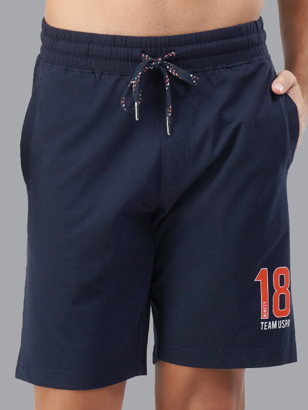 

U S Polo Assn Men Navy Blue Lounge Shorts