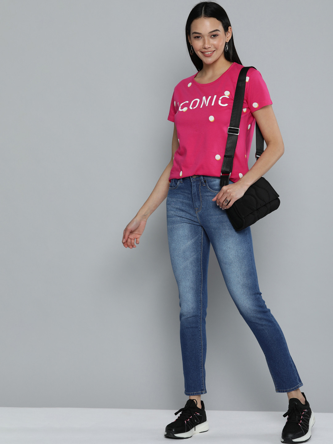 

HERE&NOW Women Blue High-Rise Skinny Fit Heavy Fade Stretchable Jeans