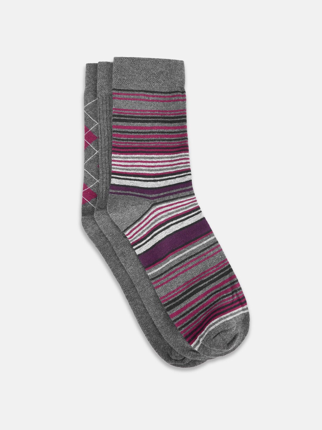 

RICHARD PARKER by Pantaloons Men Pack Of 3 Assorted Above Ankle-Length Socks