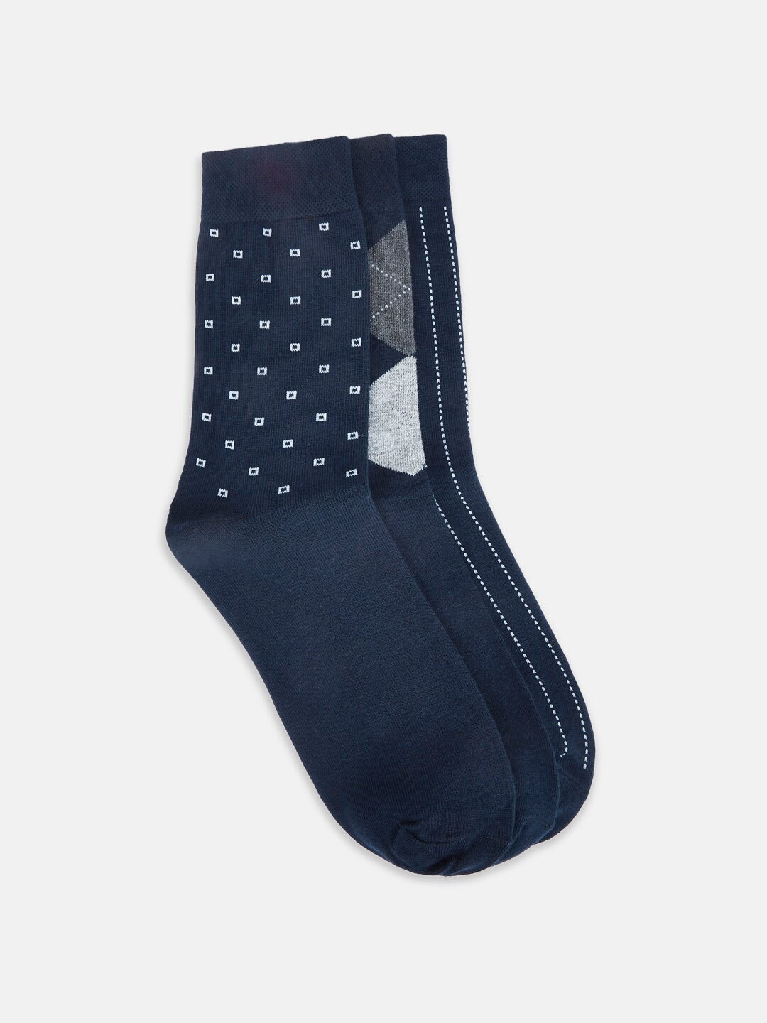 

RICHARD PARKER by Pantaloons Men Pack of 3 Blue Ankle -Length Socks
