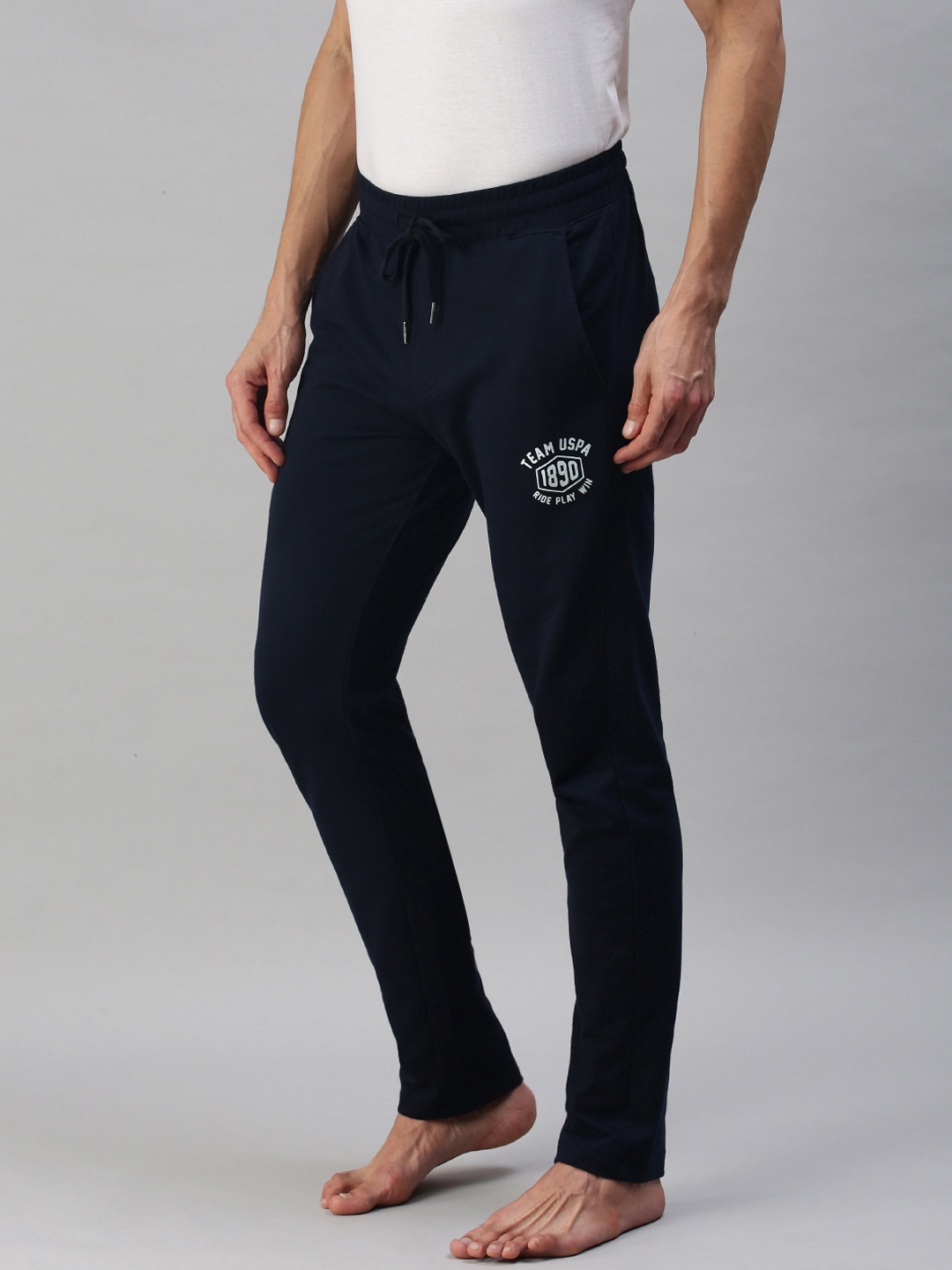

U.S. Polo Assn. Men Navy Blue Solid Lounge Pants