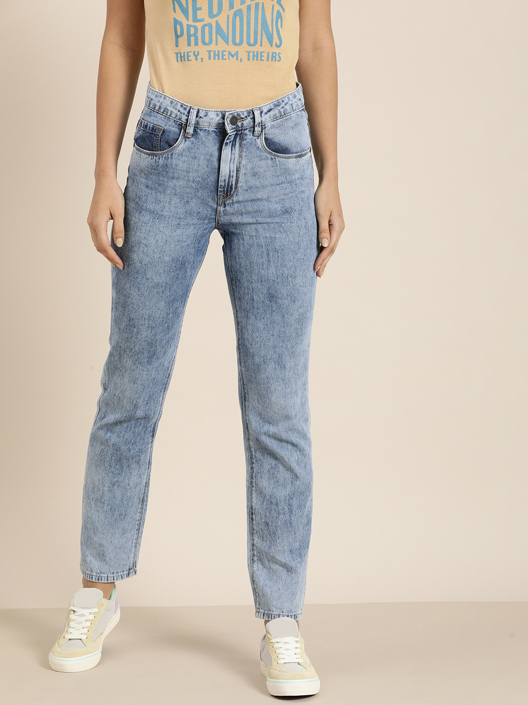 

Moda Rapido Women Blue High-Rise Heavy Fade Stretchable Jeans