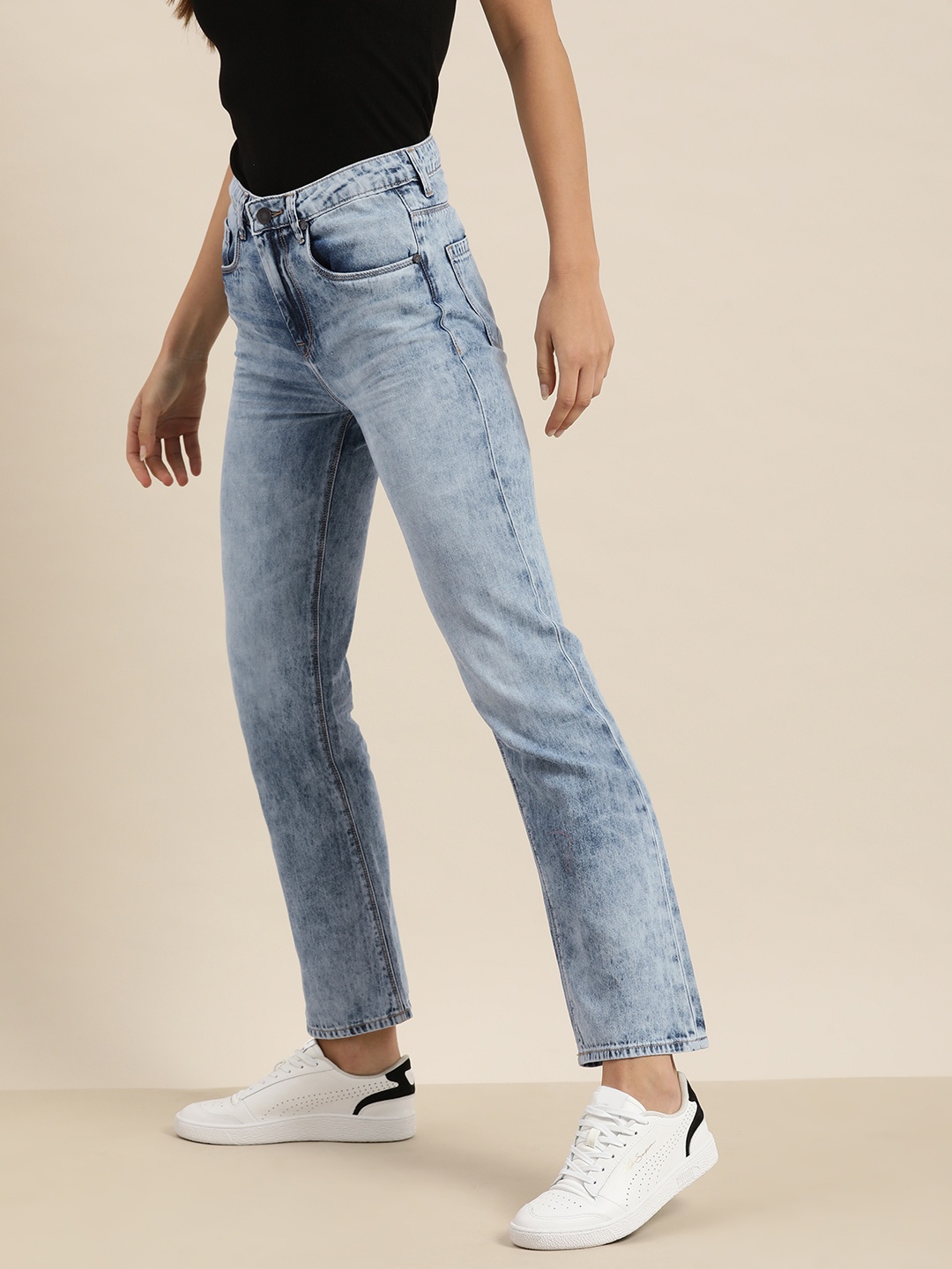 

Moda Rapido Women Indigo Heavy Fade Stretchable Casual Jeans, Blue