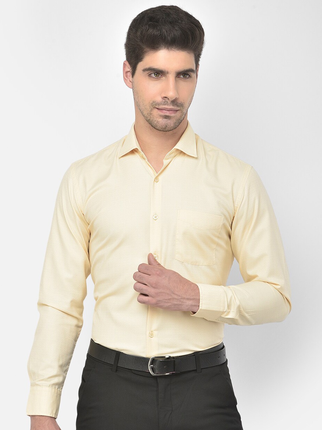 

Richlook Men Yellow Opaque Formal Shirt