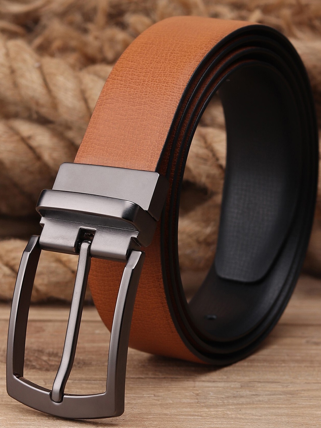 

Kastner Men Black & Brown Solid Reversible Belt