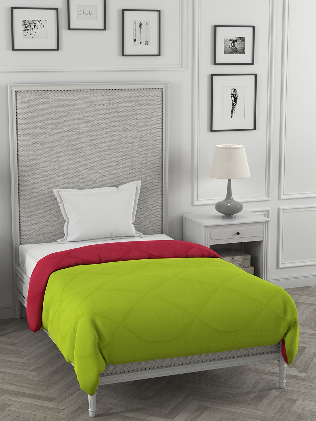 

JAIPUR FABRIC Green Microfiber Heavy Winter 250 GSM Single Bed Comforter