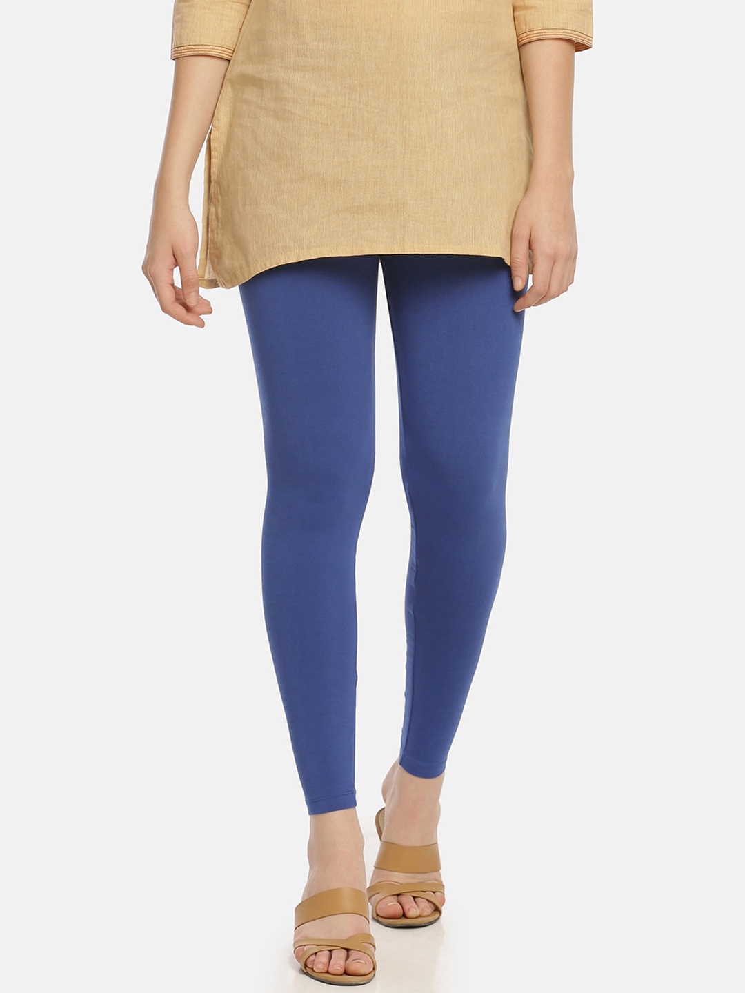 

Zelen Women Blue Solid Ankle-Length Leggings