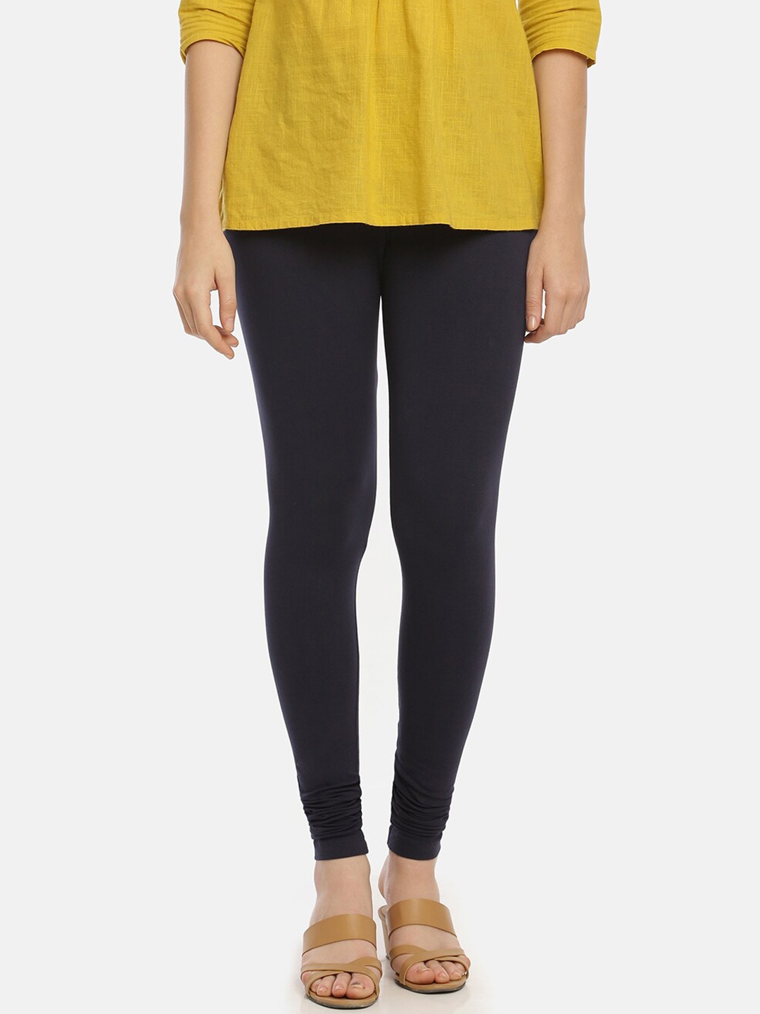 

Zelen Women Navy Blue Solid Ankle Length Leggings