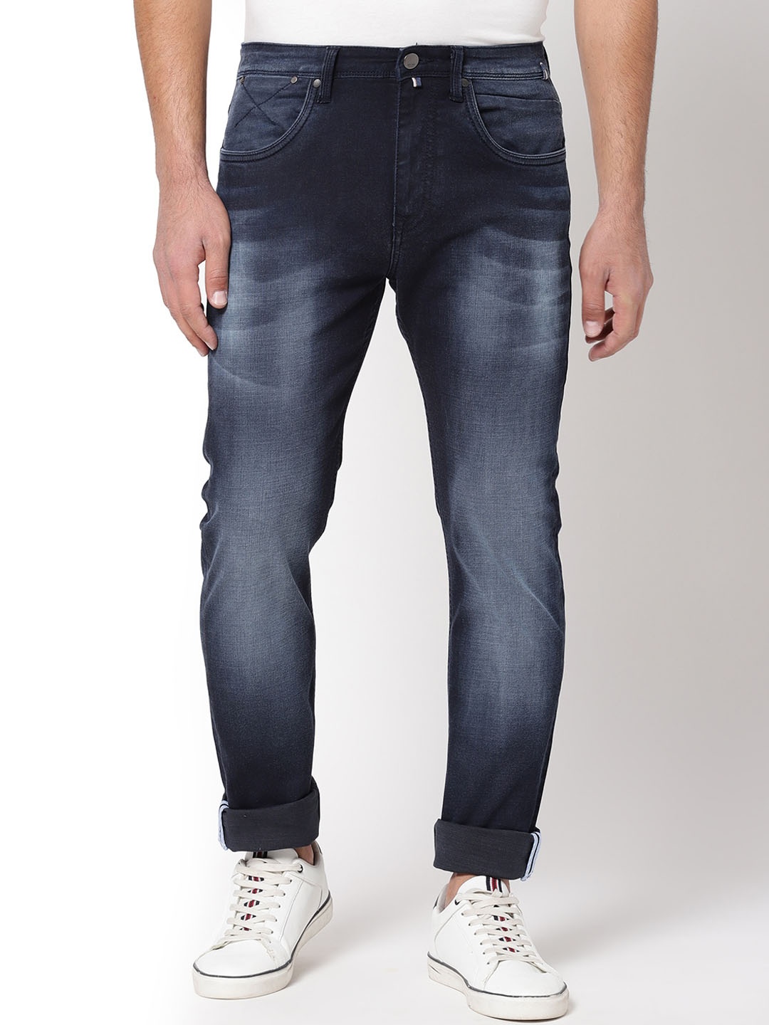 

AD By Arvind Men Blue Heavy Fade Jeans