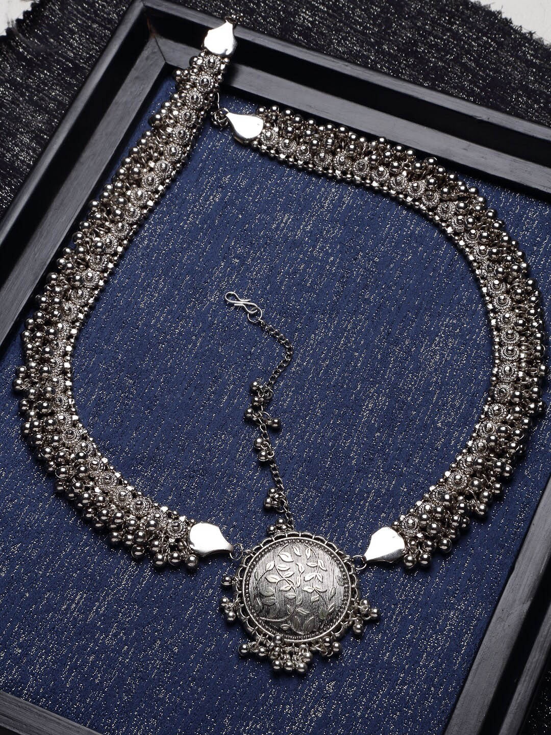 

PANASH Oxidised Silver-Plated Matha Patti