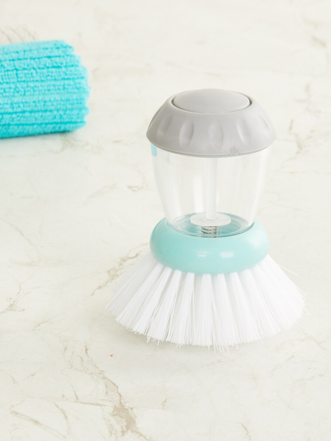 

Home Centre Green Dish Brush With Dispenser