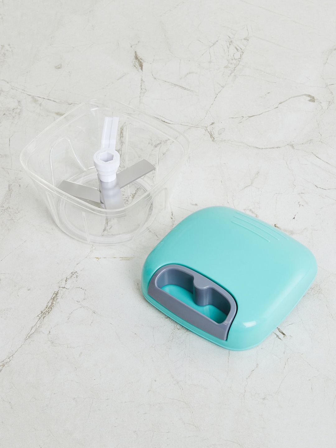 

Home Centre Teal Stainless Steel Manual Pull Chopper