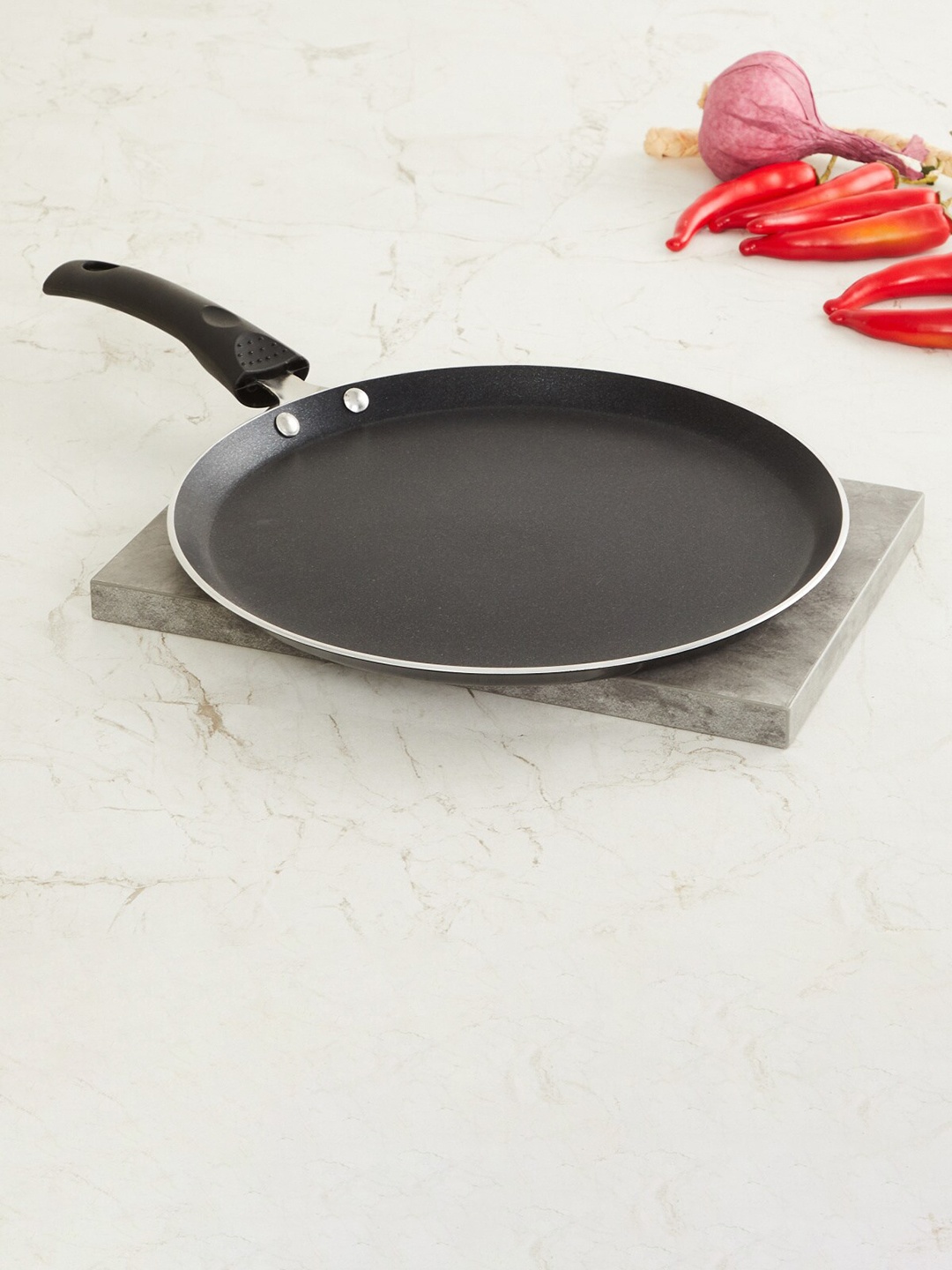 

Home Centre Black Solid Aluminium Dosa Tava