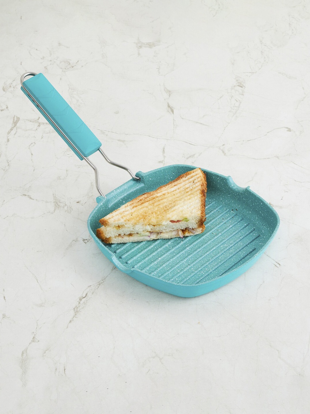 

Home Centre Teal Blue Solid Aluminium Grill Pan