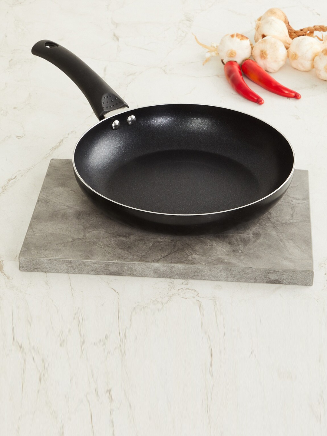 

Home Centre Black Solid Aluminium Frying Pan