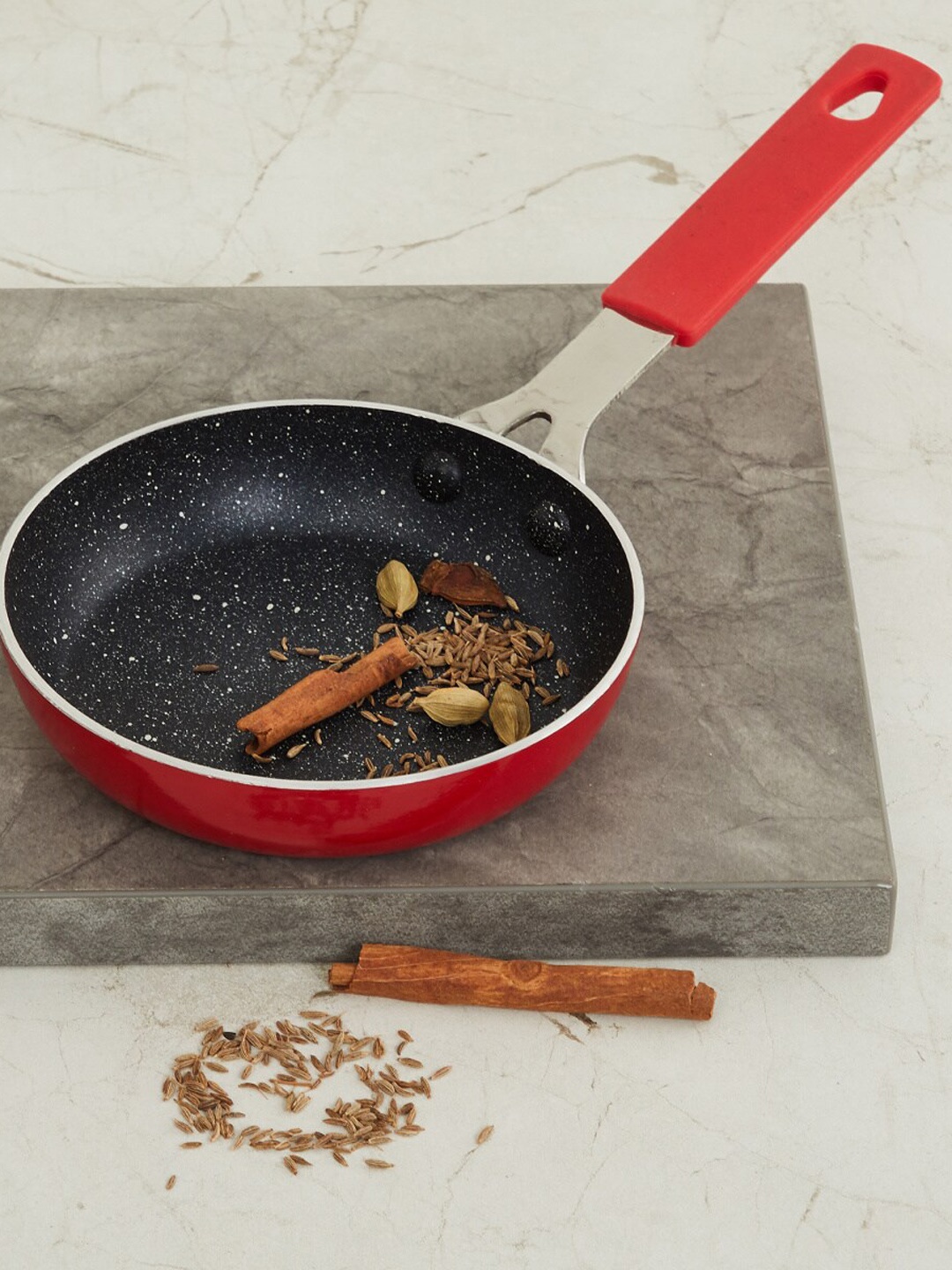 

Home Centre Red Round Aluminum Mini Fry Pan