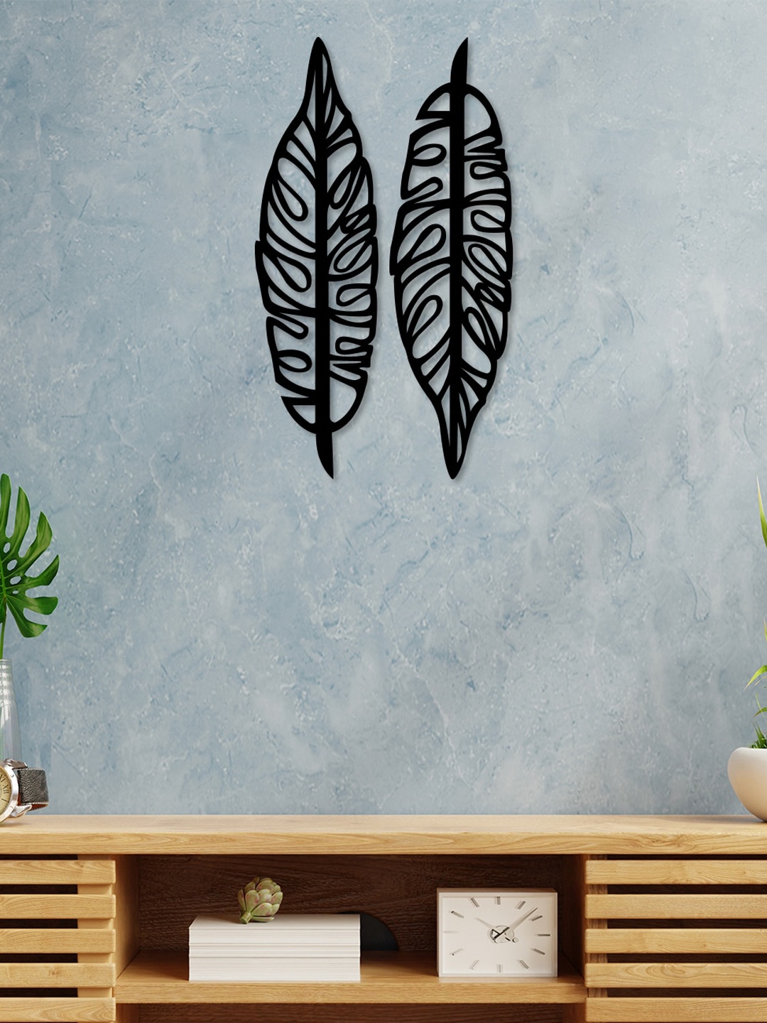 

Art Street Black Leaves Design Wall Decor