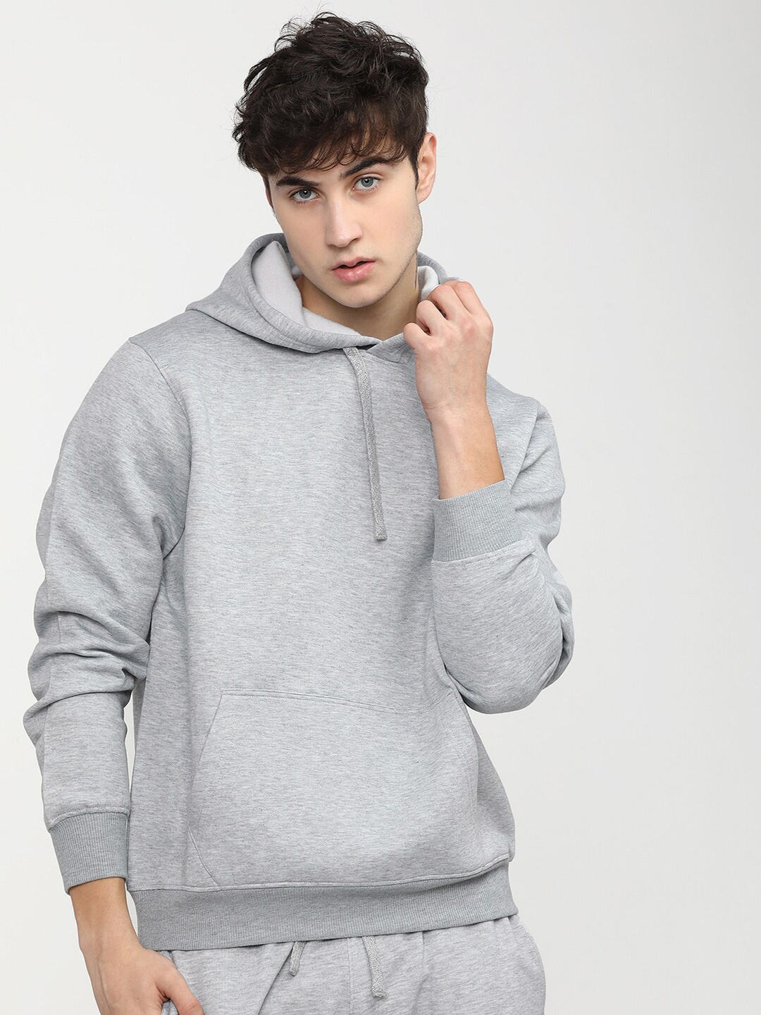 

HIGHLANDER Men Grey Hooded Sweatshirt