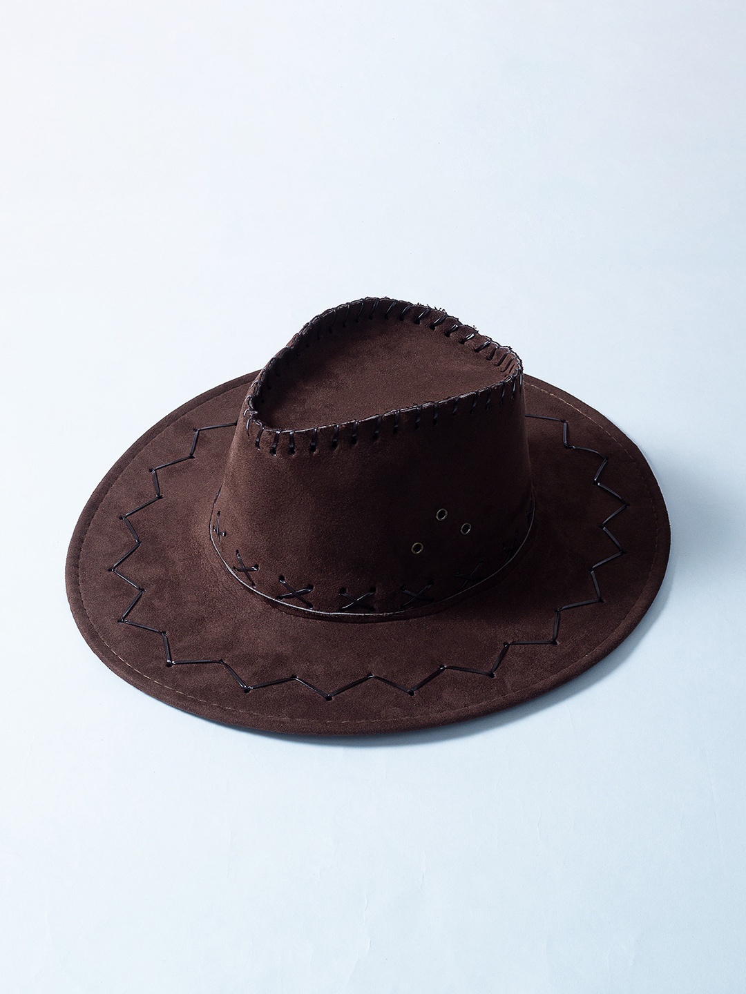 

Golden Peacock Men Brown Solid Cowboy Sun Hat