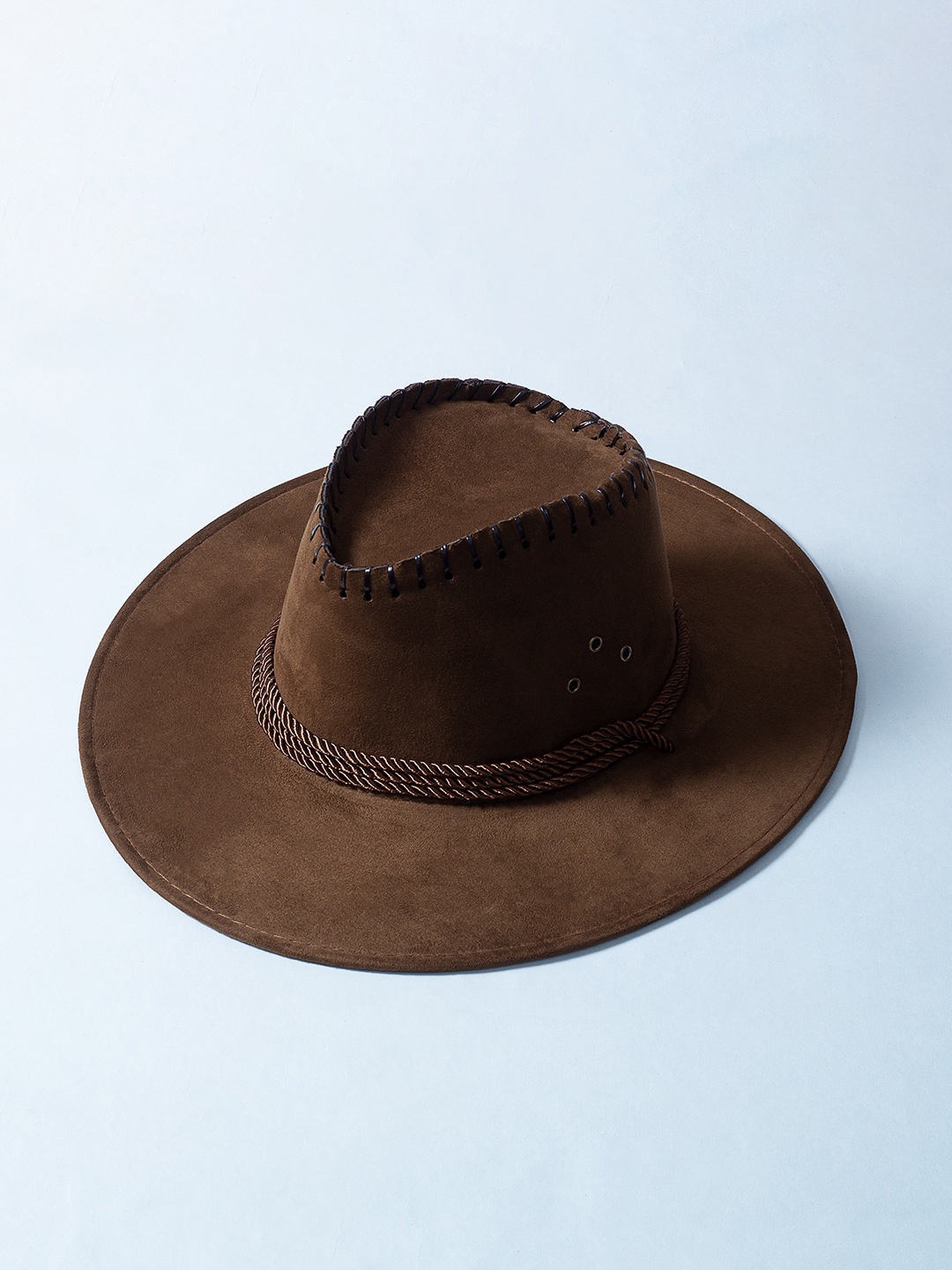 

Golden Peacock Men Brown Solid Cowboy Sun Hat