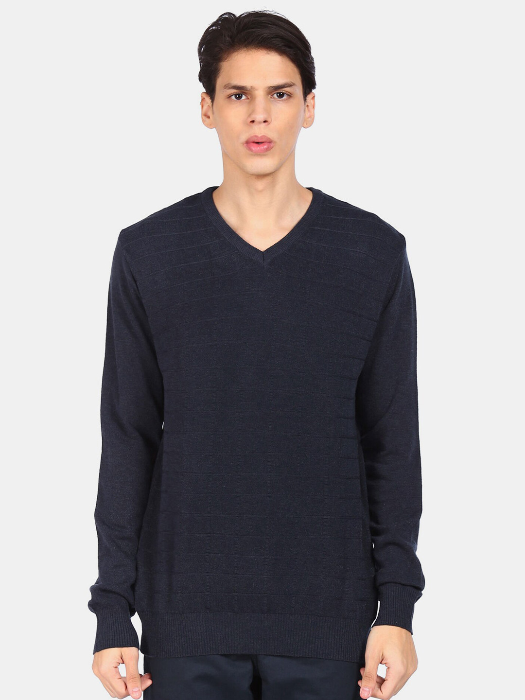 

Ruggers Men Navy Blue Pullover
