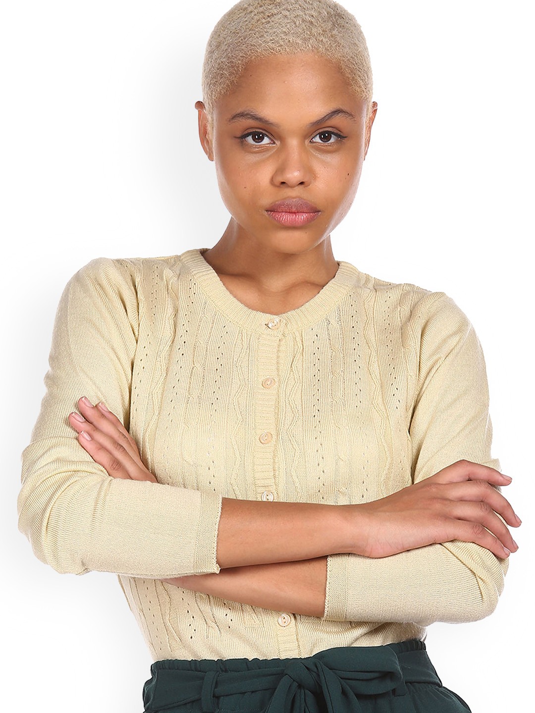 

Sugr Women Beige Cardigan