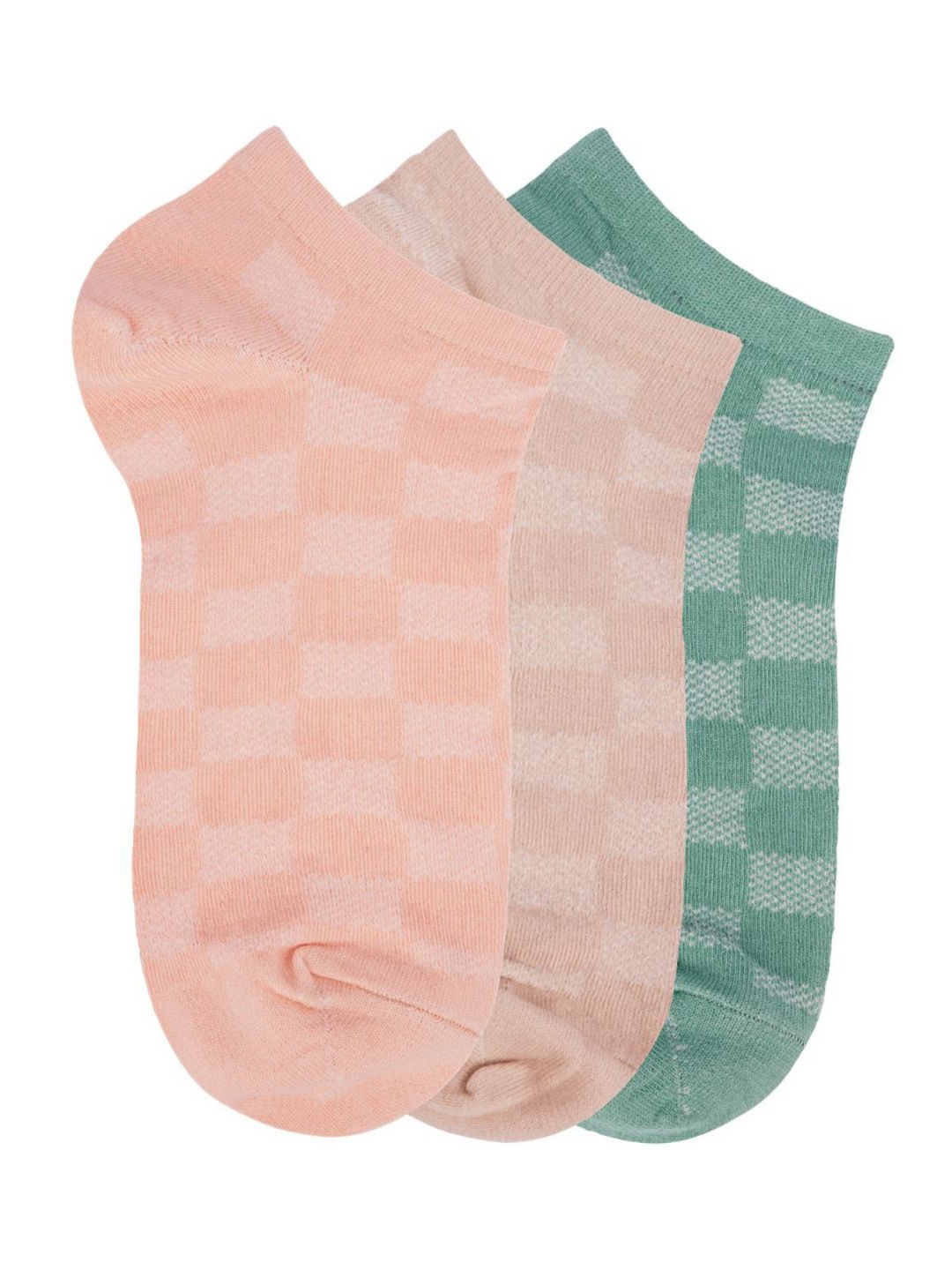

N2S NEXT2SKIN Women Pack Of 3 Assorted Ankle-Length Socks