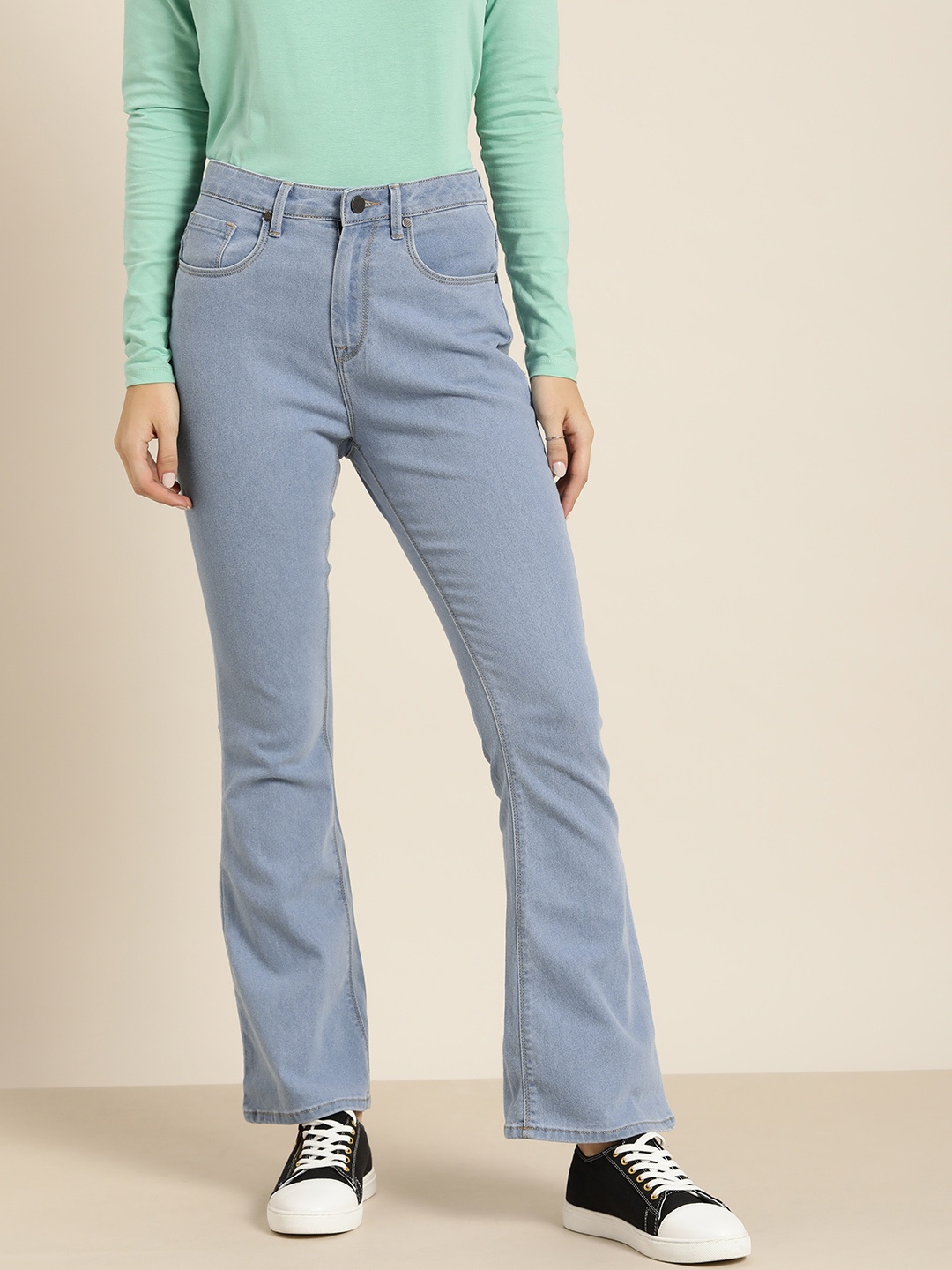 

Moda Rapido Women Blue Bootcut High-Rise Stretchable Jeans