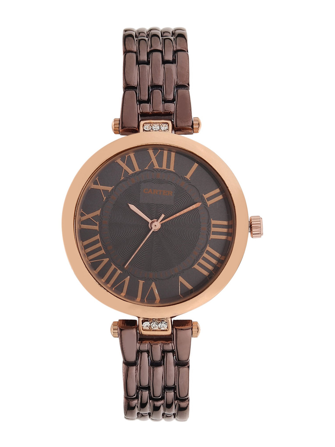 

Sandy D Carter Black Dial & Gunmetal Toned Stainless Steel Analogue Watch SD-Carter-11-BK2