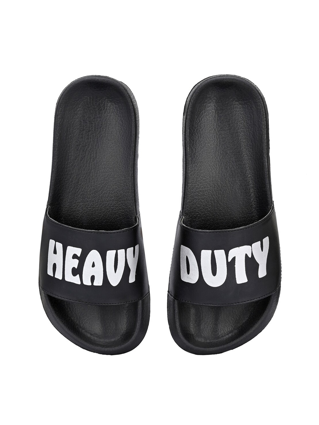 

HIROLAS Men Black & White Printed Sliders