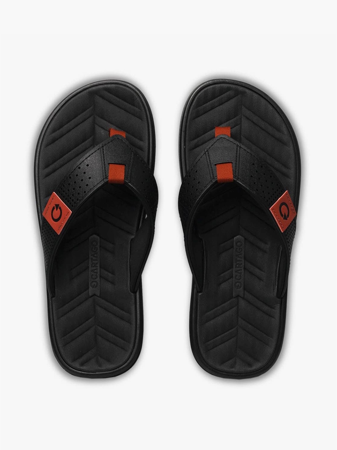 

CARTAGO Men Black Thong Flip-Flops