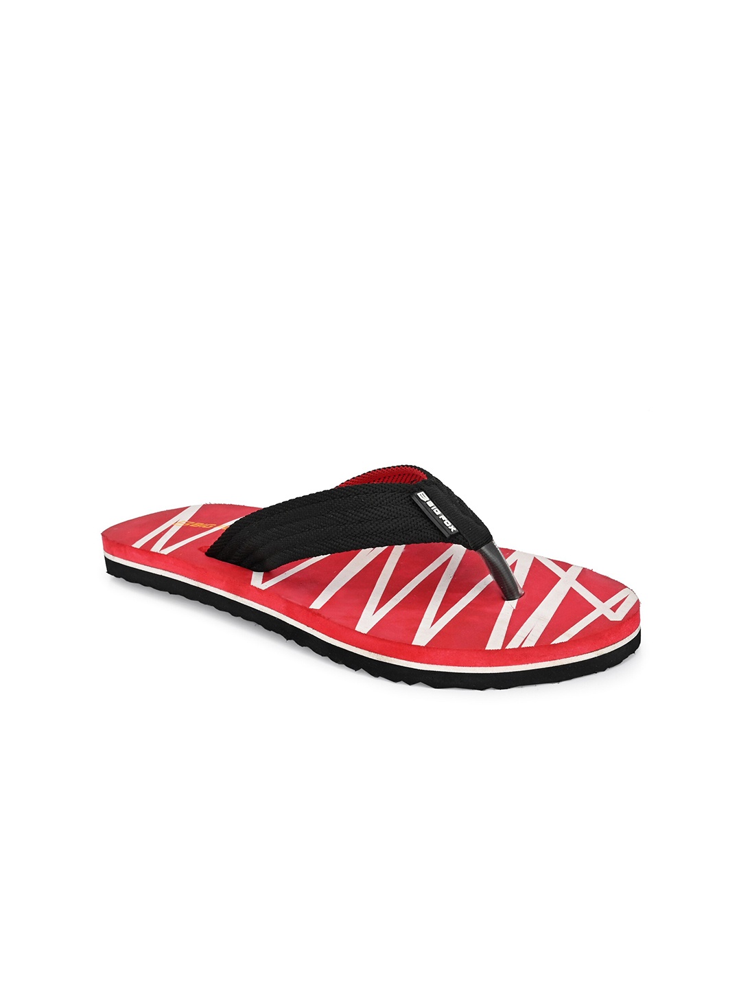 

Big Fox Men Red & Black Printed Thong Flip-Flops