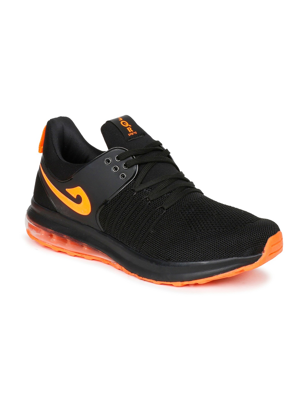 

JQR Men RTGS Black Orange Mesh Running Shoes